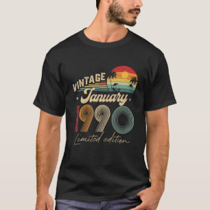 Vintager Januar 1990 Limited Edition 32Nd Bday Dec T-Shirt