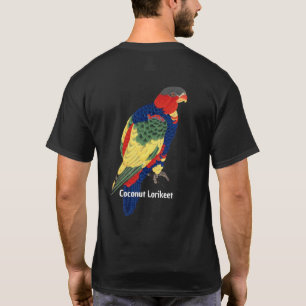 Vintager japanischer Bird Art Coconut Lorikeet T-Shirt