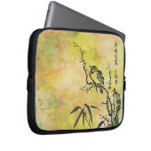 Vintager Japanischer Bird Laptopschutzhülle (Vorne Rechts)