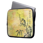 Vintager Japanischer Bird Laptopschutzhülle (Vorderseite Links)