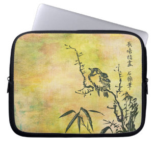 Vintager Japanischer Bird Laptopschutzhülle