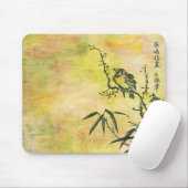 Vintager Japanischer Bird Mousepad (Mit Mouse)