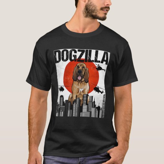 Vintager japanischer Dogzilla Bloodhound T-Shirt (Vorderseite)