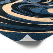 Vintager japanischer Drache auf See Poster (Ecke)