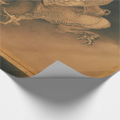 Vintager japanischer Drache Geschenkpapier (Ecke)