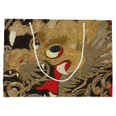 Vintager japanischer Drache Große Geschenktüte (Rückseite)