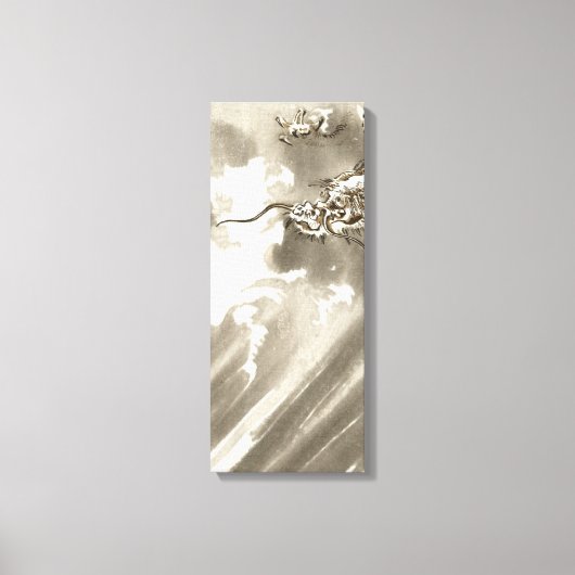 Vintager japanischer Drache Leinwanddruck (Vorderseite)