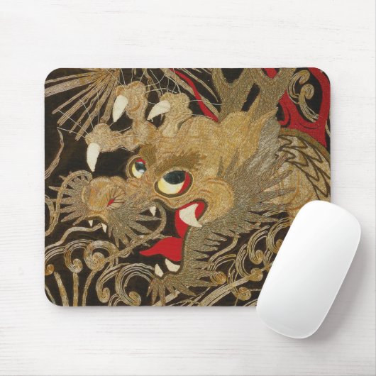 Vintager japanischer Drache Mousepad (Mit Mouse)