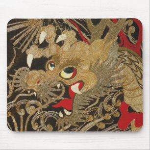 Vintager japanischer Drache Mousepad