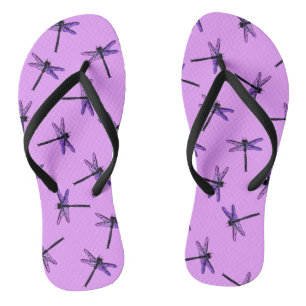 Vintager japanischer Drachenfliege, Amethyst lila Badesandalen