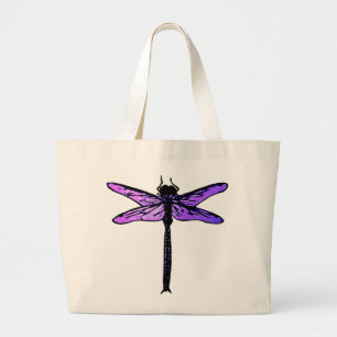 Vintager japanischer Drachenfliege, Amethyst lila Jumbo Stoffbeutel