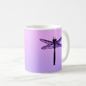 Vintager japanischer Drachenfliege, Amethyst lila Kaffeetasse (VorderseiteRechts)