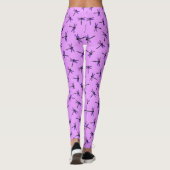 Vintager japanischer Drachenfliege, Amethyst lila Leggings (Rückseite)