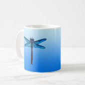 Vintager japanischer Dragonfly, saphil blau Kaffeetasse (Vorderseite Links)