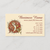 Vintager japanischer Fisch und Bambus-Blätter Kuns Visitenkarte (Vorderseite)