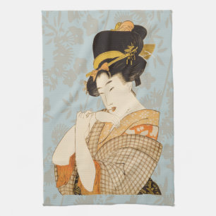 Vintager japanischer Geisha Girl Entertainer in Ki Geschirrtuch