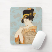 Vintager japanischer Geisha Girl Entertainer in Ki Mousepad (Mit Mouse)