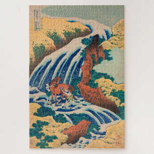 Vintager japanischer Holzblock Yamato Horse Wasser Puzzle