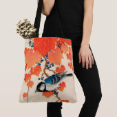 Vintager japanischer Jay Bird und Herbstgrapevine Tasche (Von Nahem)