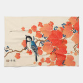 Vintager japanischer Jay-Vogel und Geschirrtuch (Horizontal)