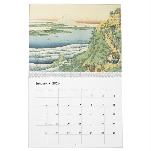 Vintager Japanischer Kalender (Jan 2026)