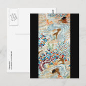 Vintager japanischer Karpfen und fließendes Wasser Postkarte (Vorne/Hinten)