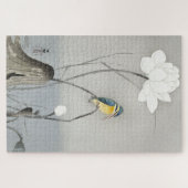 Vintager japanischer Kingfisher mit Lotus-Blume Puzzle (Horizontal)