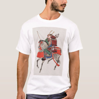 Vintager Japanischer Kunstkrieg auf Pferd T-Shirt