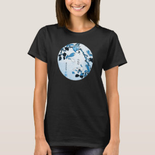 Vintager japanischer Kunstvogel auf Blume Hokusai T-Shirt