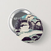 Vintager japanischer Mediationsgarten Button (Vorne & Hinten)