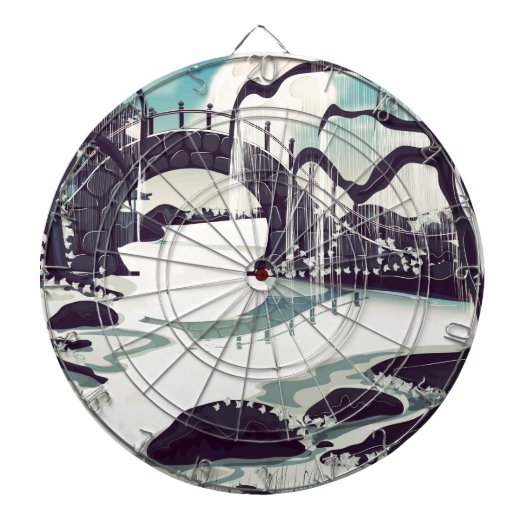 Vintager japanischer Mediationsgarten Dartscheibe (vorne)