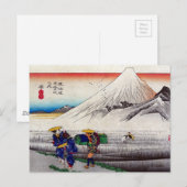 Vintager japanischer Mount Fuji Woodblock Print Postkarte (Vorne/Hinten)