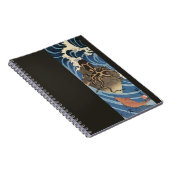 Vintager Japanischer Oktopus und Karpfen Notizblock (Rechte Seite)