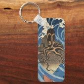 Vintager Japanischer Oktopus und Karpfen Schlüsselanhänger (Vorderseite)