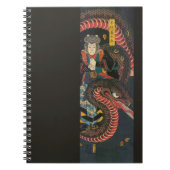 Vintager japanischer Riesenschlange Woodblock Prin Notizblock (Vorderseite)