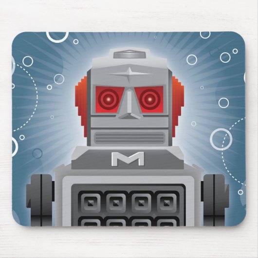 Vintager japanischer Roboter Mousepad (Vorne)
