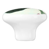 Vintager Japanischer Rosa Lotus Blume Keramik Knob Keramikknauf (Seitenansicht)