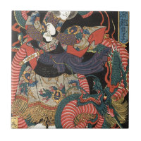 Vintager japanischer roter Drache