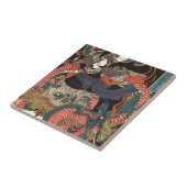 Vintager japanischer roter Drache Fliese (Seite)