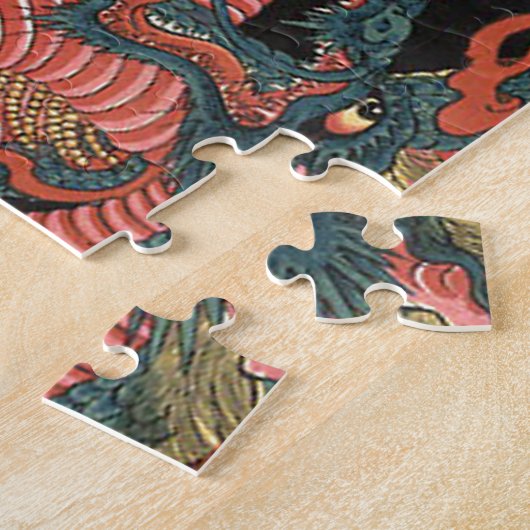 Vintager japanischer Roter Drache Puzzle (Seite)