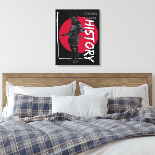 Vintager japanischer Samurai-Krieger Leinwanddruck (Insitu (Schlafzimmer))