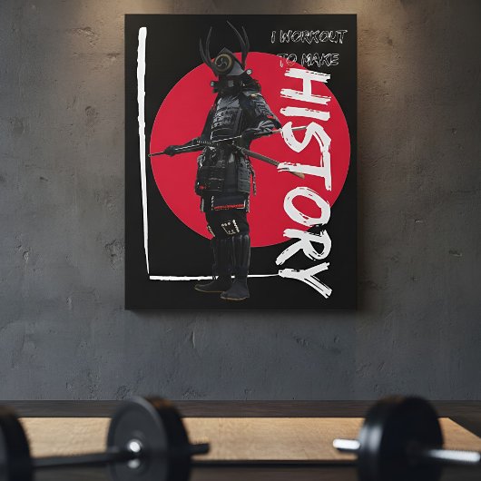 Vintager japanischer Samurai-Krieger Leinwanddruck