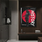 Vintager japanischer Samurai-Krieger Leinwanddruck