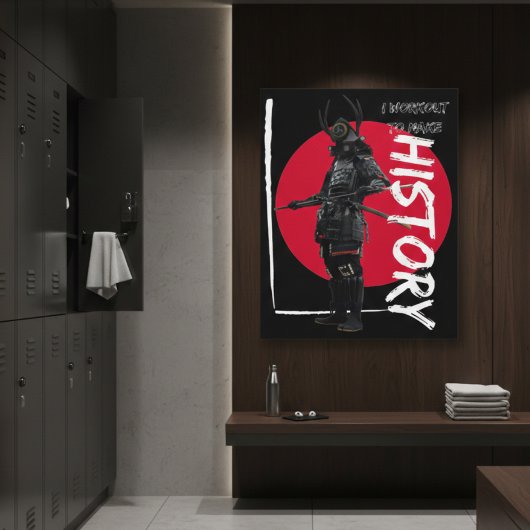 Vintager japanischer Samurai-Krieger Leinwanddruck