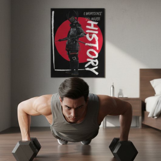 Vintager japanischer Samurai-Krieger Leinwanddruck