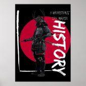 Vintager japanischer Samurai-Krieger Poster (Vorne)
