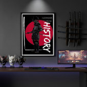 Vintager japanischer Samurai-Krieger Poster