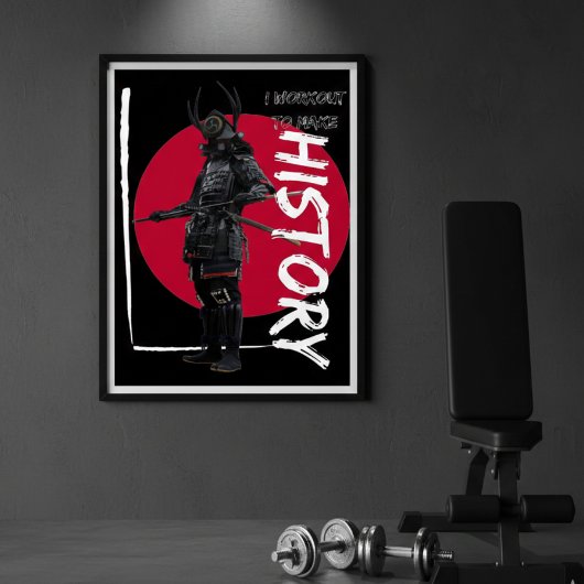 Vintager japanischer Samurai-Krieger Poster