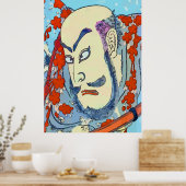 Vintager japanischer Samurai Print Poster (Küche)
