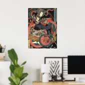 Vintager japanischer Schlachtdrache Poster (Heimbüro)